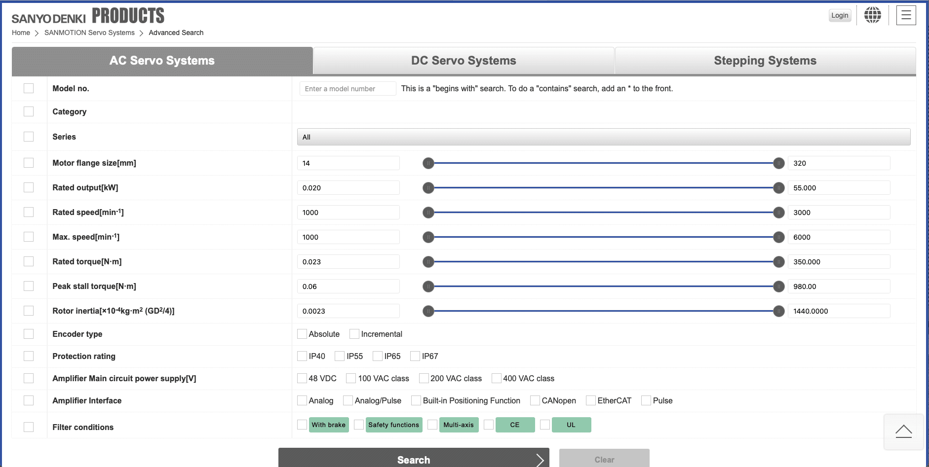 sanyo-denki-advanced-search-option