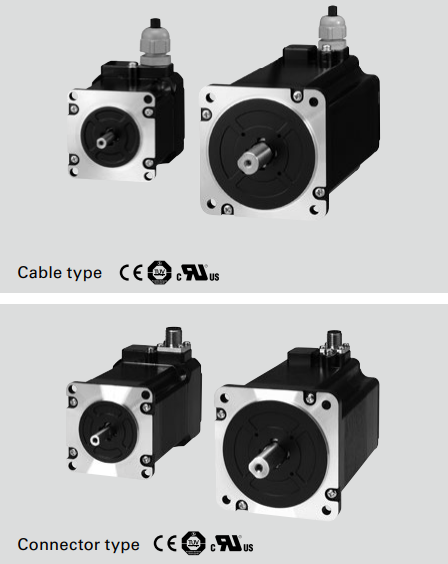 Types of splash and dust proof stepping motors